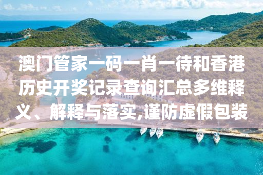 澳门管家一码一肖一待和香港历史开奖记录查询汇总多维释义、解释与落实,谨防虚假包装